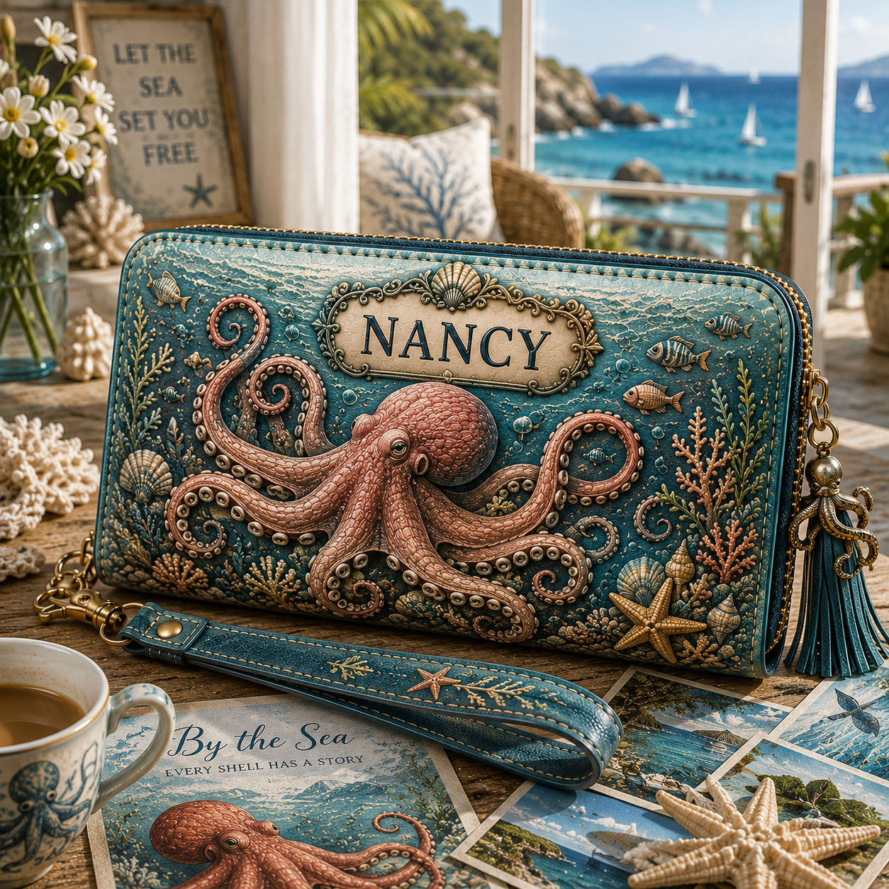 Personalized Ocean Theme Women’s Wallet Carry The Ocean With You