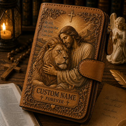 🙏 Personalized Christian Wallet with Custom Name – Bible Verse Faith Gift for Believers