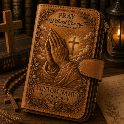 🙏 Personalized Christian Wallet with Custom Name – Bible Verse Faith Gift for Believers