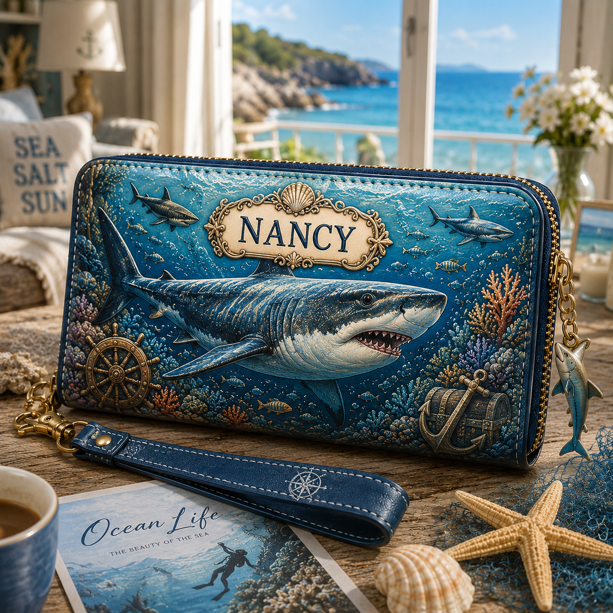 Personalized Ocean Theme Women’s Wallet Carry The Ocean With You