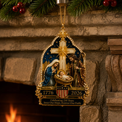 Nativity scene Christmas tree ornament