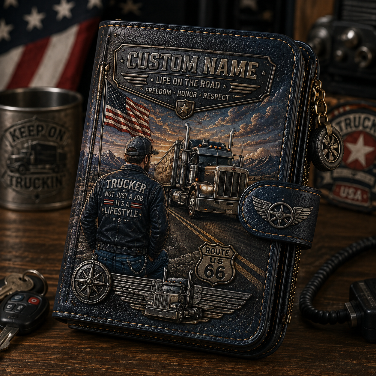 Custom Name Profession Wallet – Meaningful Gift For Nurses, Firefighters, Truckers & Space Lovers