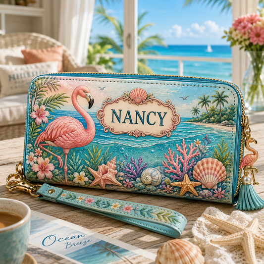 Personalized Ocean Theme Women’s Wallet Carry The Ocean With You
