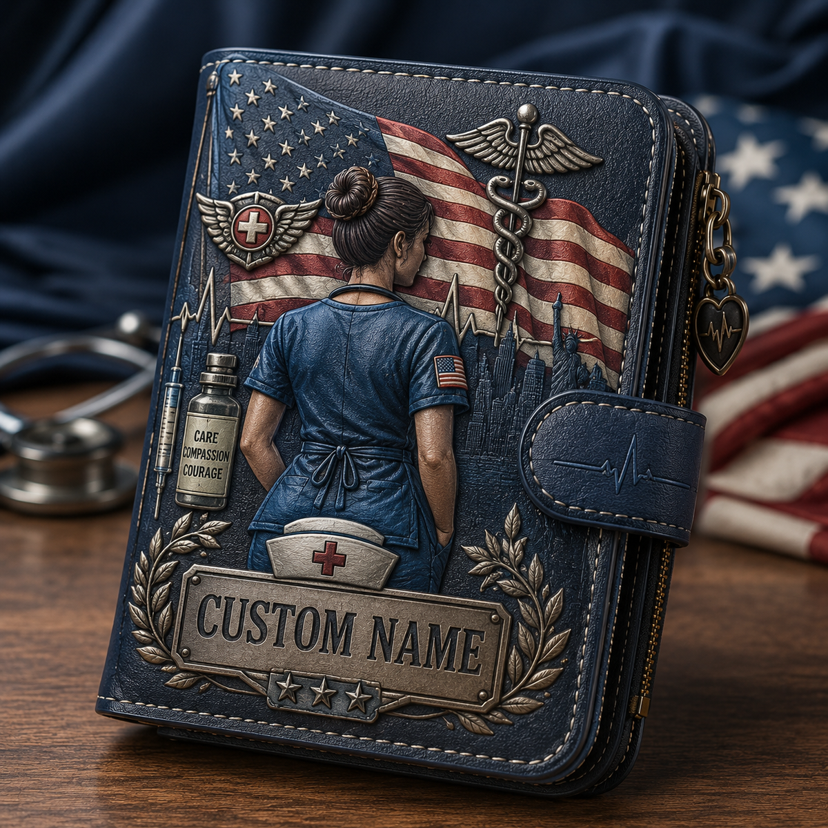 Custom Name Profession Wallet – Meaningful Gift For Nurses, Firefighters, Truckers & Space Lovers