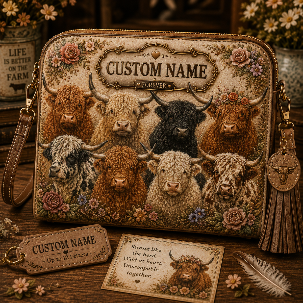 Personalized Animal Lover Crossbody Bag