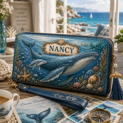 Personalized Ocean Theme Women’s Wallet Carry The Ocean With You