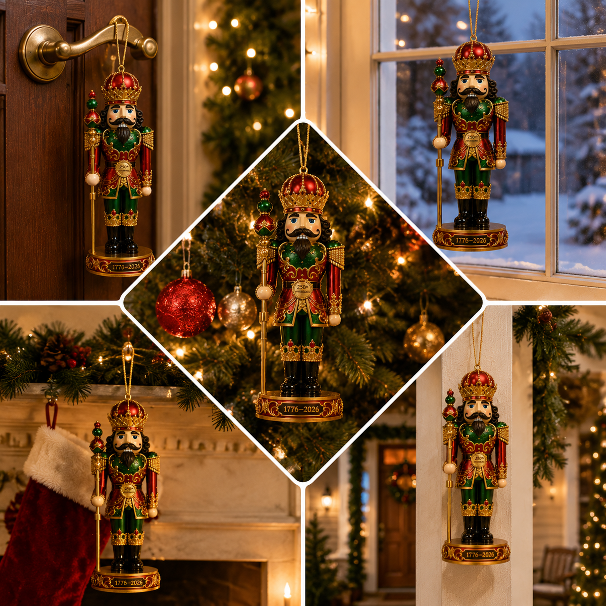 2026 America 250th Anniversary Royal Nutcracker King Christmas Ornament