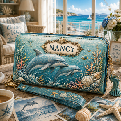 Personalized Ocean Theme Women’s Wallet Carry The Ocean With You