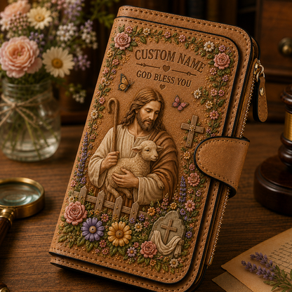 🙏 Personalized Faith Wallet – Custom Name Christian Scripture Wallet