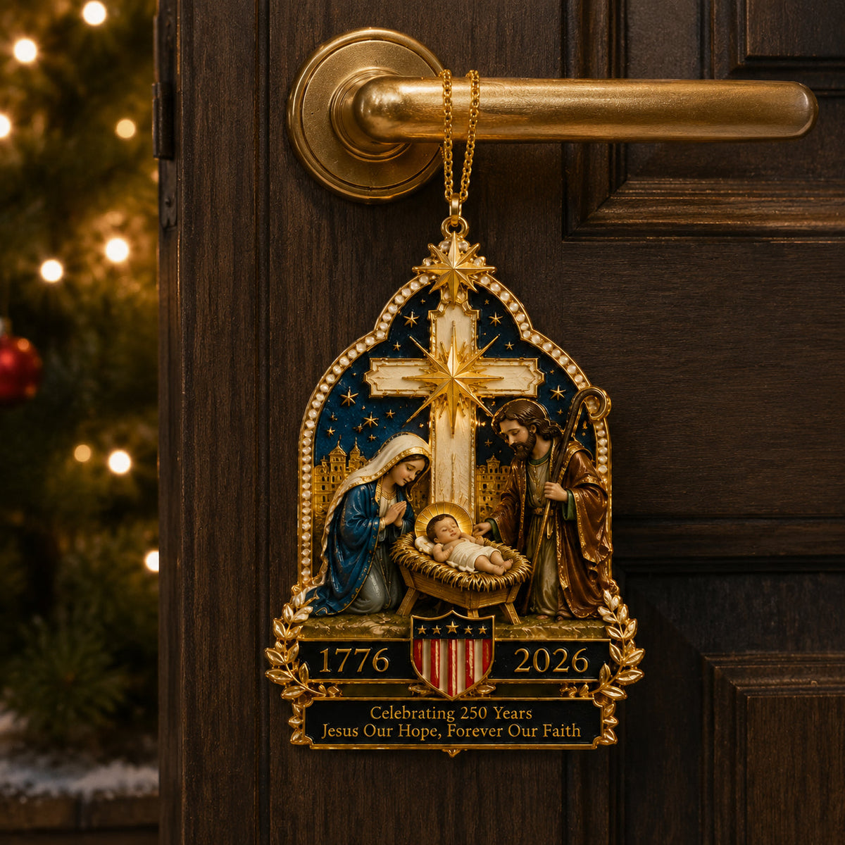 Nativity scene Christmas tree ornament