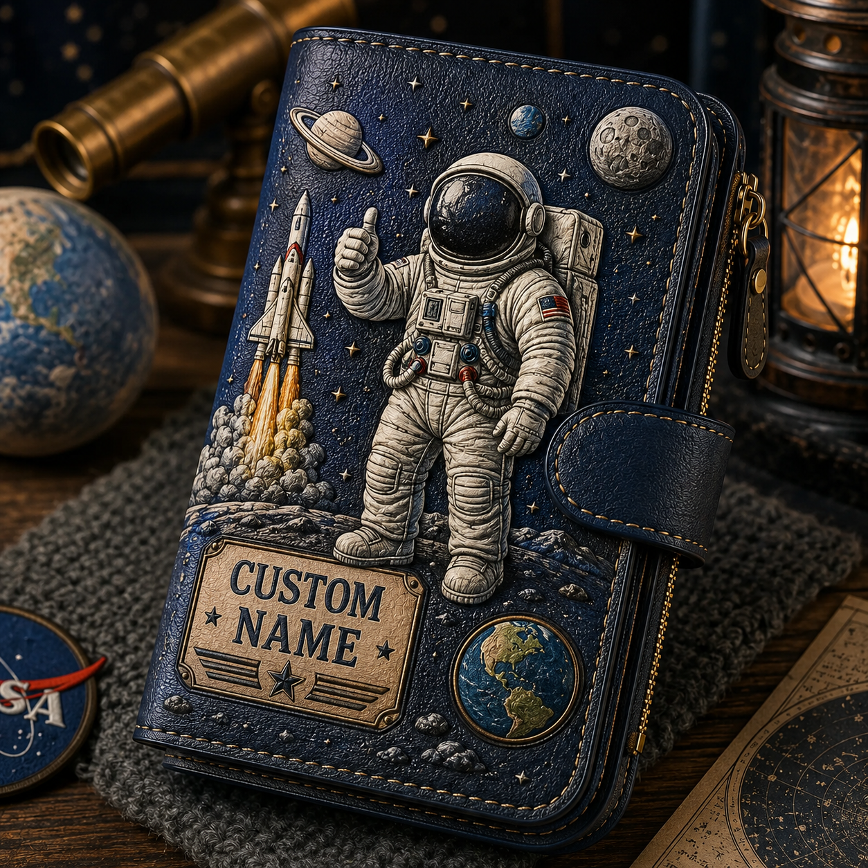 Custom Name Profession Wallet – Meaningful Gift For Nurses, Firefighters, Truckers & Space Lovers