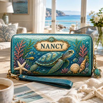 Personalized Ocean Theme Women’s Wallet Carry The Ocean With You
